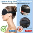 thumbnail image 5 of Sleep Eye Mask For Men Women, 3d Contoured Cup Sleeping Mask & Blindfold, Concave Molded Night Sleep Mask, Block Out Light, Soft Comfort Eye Shade Cov-week, 5 of 5