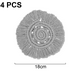 thumbnail image 2 of 4 manteles individuales con borlas de hilo de algodón-gris-círculo hueco MFZFUKR CPB-DE-WX828-8, 2 of 5