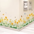 thumbnail image 2 of Adhesivos de pared con forma de flor de margarita con mariposas, PVC, 35 x 124 cm, 2 of 3