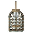 thumbnail image 2 of 18" Silver and Brown Vintage Shanghai Medium Hanging Lantern, 2 of 4