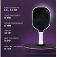 thumbnail image 3 of Eastern Carbon Fibre Pickleball Paddle, Polypropylene Honeycomb Core | 19 Mm Thickness, Premium Grip Precision & Control | Beginner To Advanced, 2 Paddels + 4 Ball + Bag, 3 of 5