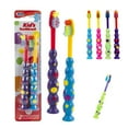 thumbnail image 2 of 8 X Ball Polka Dot Toothbrush Set Suction Cup Stand Soft Bristles Kids Oral Care, 2 of 3