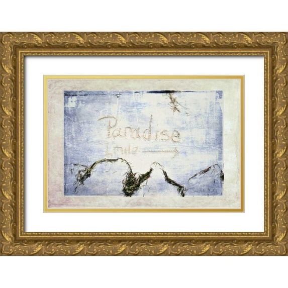 Murdock, Ramona 14x11 Gold Ornate Wood Framed with Double Matting Museum Art Print Titled - Paradise 1 Mile