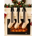 thumbnail image 4 of 6 Pcs Large Black Velvet Ribbon Bows for Christmas Tree, NOGIS 23.6x15.7 Inch Bow Tree Topper Velvet Ornaments for Christmas Tree Decorations Outdoor Garland Wreath Decor (Black), 4 of 7