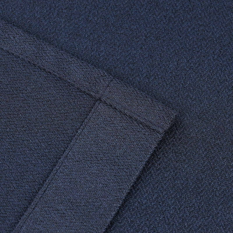 Superior Nyan 100% Blackout Curtains Set of 2, Grommet Header Curtain Panel Pair, Navy Blue, 52"W x 84"L