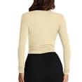 thumbnail image 4 of ATENAR Womens Tops,Tops for Women,Soft,Stretch Fabric,Warm,Comfort Fit,Khaki,XL, 4 of 7