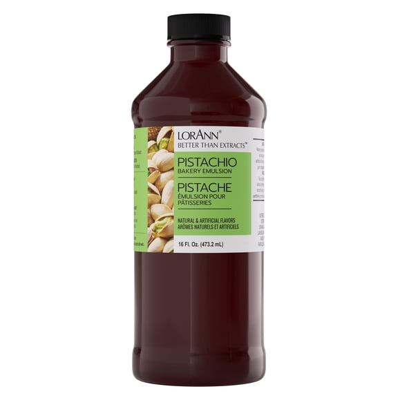 LorAnn Oils Pistachio Flavoring For Baking - Emulsion Pistachio Extract Substitute - 16 oz