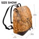 thumbnail image 2 of Balery Sparkling Orange and Black Mochila de Cuero para Mujeres, Gran Capacidad, Bolsa de Viaje Multifuncional, Mochila de Cuero y Bolsa de Hombro para Mujeres, 2 of 4