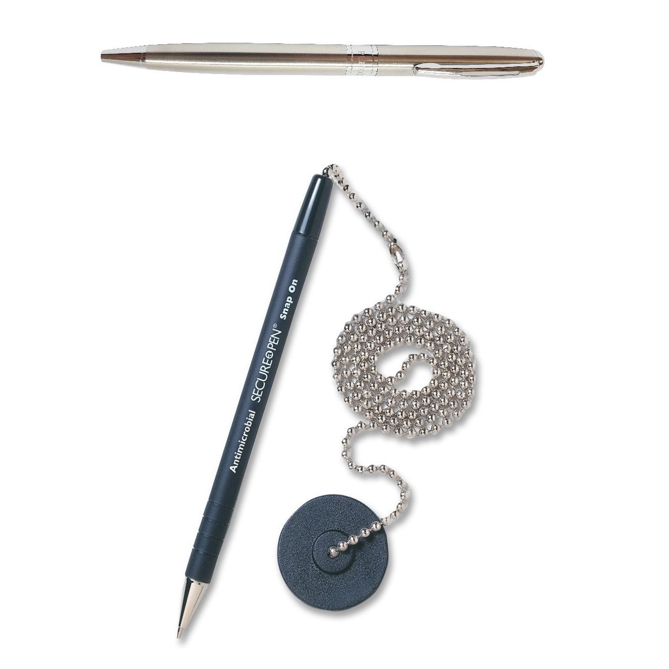 MMF SecureAPen Security Pen with Base, Medium Point, Black Ink/Black