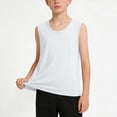 thumbnail image 2 of Yanlir Débardeur Sans Manches à Col Rond Uni pour Enfants, Haut Décontracté d'Extérieur Confortable pour Garçons 2 -15 Ans, Tenue d'Été Active, Vêtements d'Été, 2 of 6