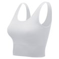 thumbnail image 2 of 2 Pack Womens Crop Tank Tops Basic Sleeveless Ribbed Yoga Top Slim Fit Summer Exercise Workout Gym Shirts, 2 of 4