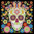 thumbnail image 1 of (skeleton-YGSMT04) resina luminosa con forma especial calavera diamante parcial 30*30cm, 1 of 9