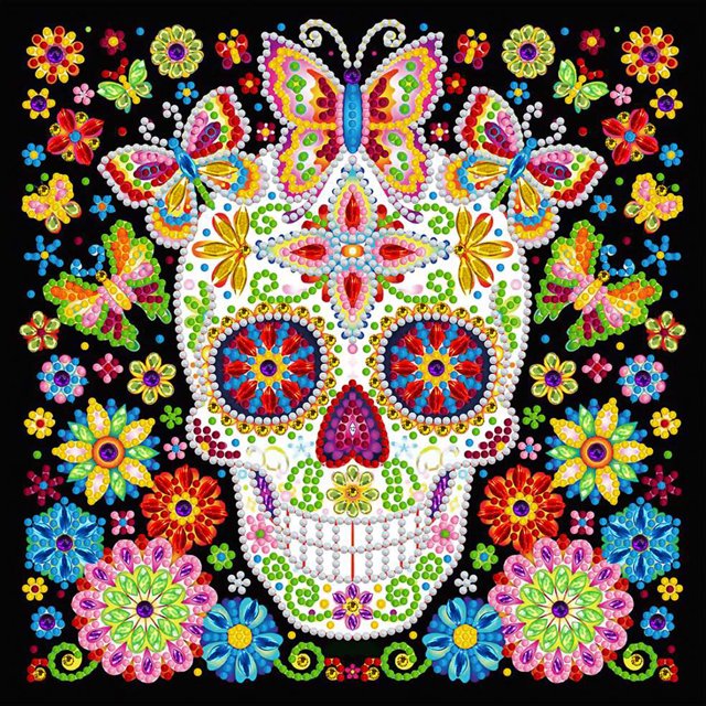 (skeleton-YGSMT04) resina luminosa con forma especial calavera diamante parcial 30*30cm