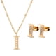 thumbnail image 1 of Juego Joyería Mujer, Collar Aretes Inicial Letras LuckyLy, Acero Inoxidable Baño de Oro 18k dorado UNITALLA, 1 of 6