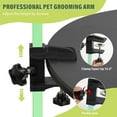 thumbnail image 3 of Dog Grooming Arm with Pet Grooming Hammock, 35" Pet Grooming Table Arm with Adjustable No Sit Haunch Holders, Dog Grooming Stand with Loop Noose for Small and Medium Pets, Green, 3 of 18