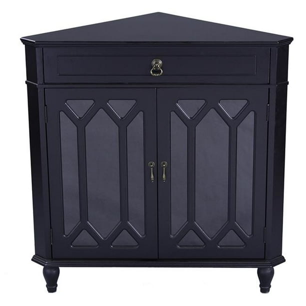 Dorset 1-Drawer & 2-Door Corner Cabinet with Hexagonal ...