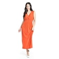 thumbnail image 4 of Vestido largo cintura smock Roman Fashion / Juvenil, 8801-SO (Naranja) naranja M, 4 of 5