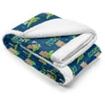 Baby Yoda Starry Child Sherpa Back Throw Blanket, 60" x 90", Microfiber
