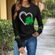 thumbnail image 2 of Camiseta Suelta de Cuello Redondo de la Impresión Del Día de San Patricio Casual de las Mujeres de Manga Larga para Primavera Verano, 2 of 6