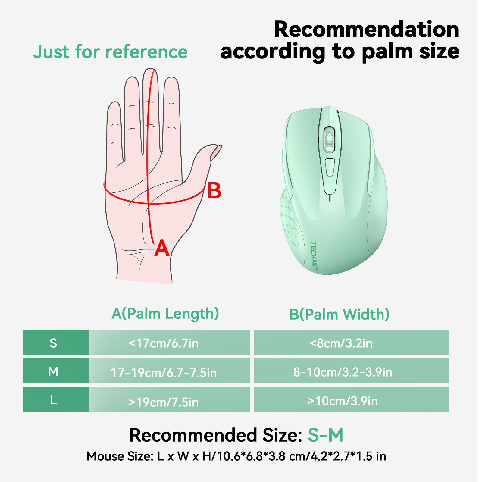 Tecknet Rechargeable Wireless Mouse, 4800 DPI, Dual-Mode photo 6