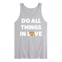 Instant Message - Do All Things In Love - LGBT Pride Ally - Men's Jersey Tank