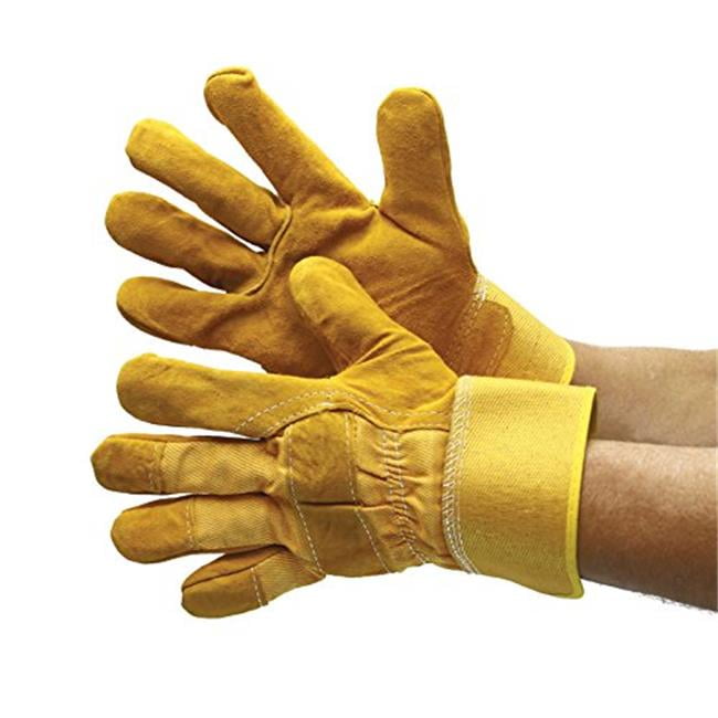 Major Gloves & Safety 303111XL Joint Leather Double Palm Work Gloves Extra Large, Pack of 6