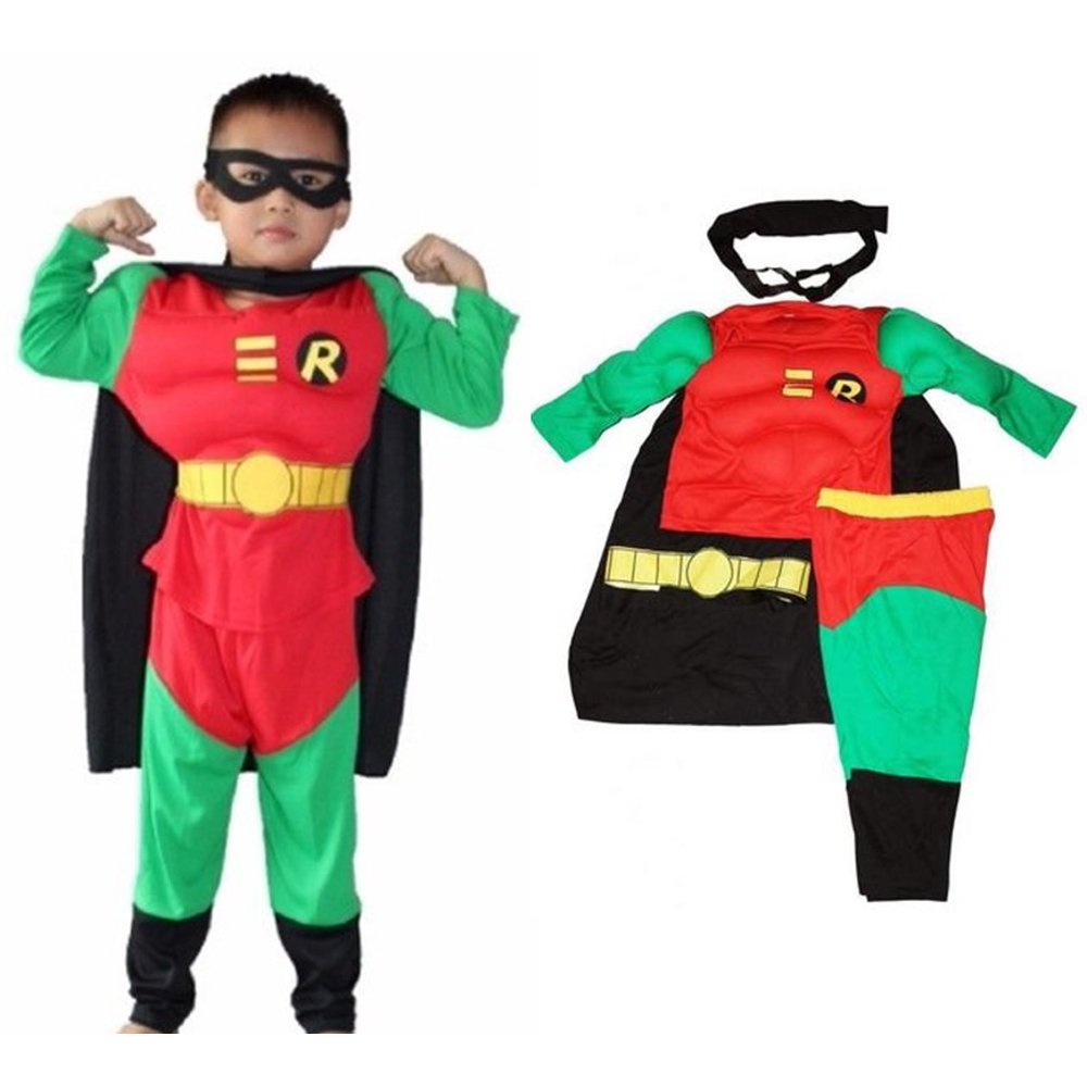 Boy Wonder Muscle Super Hero Halloween Costume 5 Piece Set Walmart