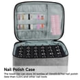 thumbnail image 3 of Nail Polish Bag, 2-Tier Nail Polish Nail Lamp Storage Bag, 30 Bottles Nail Polish Organizer Case, Portable Travel Nail Polish Case for Manicure Kit, Gray, 3 of 6