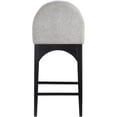 thumbnail image 2 of Pemberly Row Modern / Contemporary Grey Finish Soft Fabric Stool, 2 of 7