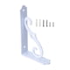 thumbnail image 5 of Riwesomey Estantería de hierro conveniente y elegante con estructura en forma de L El soporte triangular fácil de nivelar elimina las sacudidas Blanco+accesorios 8 pulgadas 2Conjunto, 5 of 6