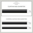 thumbnail image 5 of Exclusive Home Lucero 1" Window Curtain Rod and Finial Set, Adjustable 36"-72", Matte Black, 5 of 8