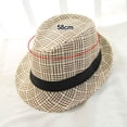 thumbnail image 2 of 56-58 cm circunferencia del sombrero sombreros de paja para hombres y mujeres, sombreros de ala corta, sombreros de verano, sombreros casuales de jazz retro, 2 of 5