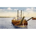 thumbnail image 2 of Boat Loaded With Cotton On The Mississippi River At New Orleans History (24 x 18), 2 of 2