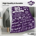 thumbnail image 3 of 80th Birthday Gifts for Women Blanket 60"x50", Happy 80th Birthday Decorations for Women Throw Blanket, 1943 Birthday Gifts for 80 Year Old Woman Blankets Throws, 80th Birthday Gifts Ideas, 3 of 6