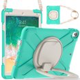 thumbnail image 7 of Case for iPad Air 3 10.5 Inch 2019/iPad Pro 10.5 Inch 2017, 360 Degree Rotating Hand Grip Shockproof Cover with Shoulder Strap, Mint Green, 7 of 7
