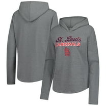 Women's-Fanatics  Heather Gray St. Louis Cardinals Fleece Pullover Hoodie