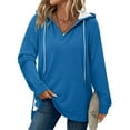 thumbnail image 4 of Oversized Half Zip Hoodies for Women, V Neck Womens Sweatshirts, Fall Pullover Winter Outfits, 4 of 7