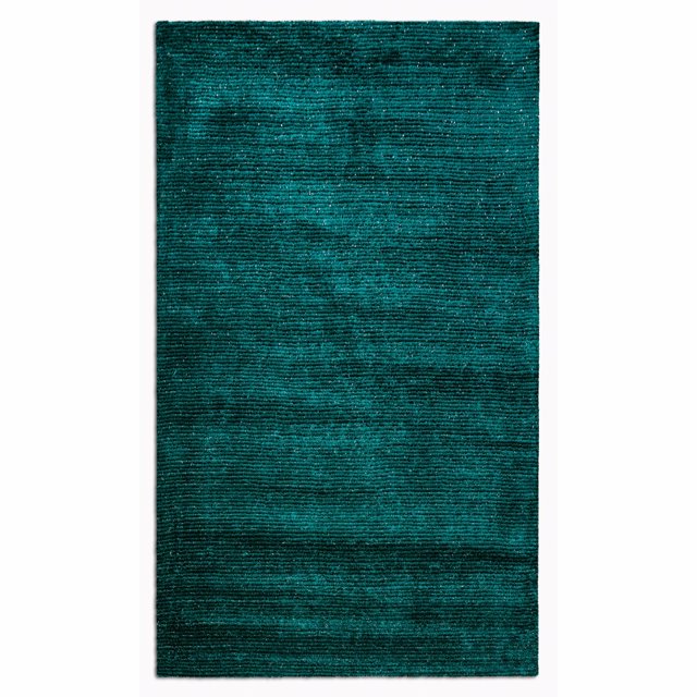 homeroots home decor 396934 5’ x 7’ Teal Modern Shimmery Area Rug