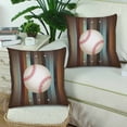 thumbnail image 2 of MKHERT Baseball American Sports Pillowcase Pillow Protector Cushion Cover 18x18 inch,Set of 2, 2 of 2