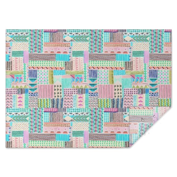Boho Bohemia Flower Rectangle Tablecloth 60"x84",Waterproof Polyester Rectangle Table Cloth, Wipeable Spillproof Polyester Tablecloth for Dining, Camping, Indoor and Outdoor