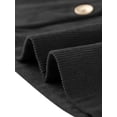 thumbnail image 6 of INSPIRE CHIC Women's a Line Button Decor Front Above Knee Suspender Skirt L Black, 6 of 6