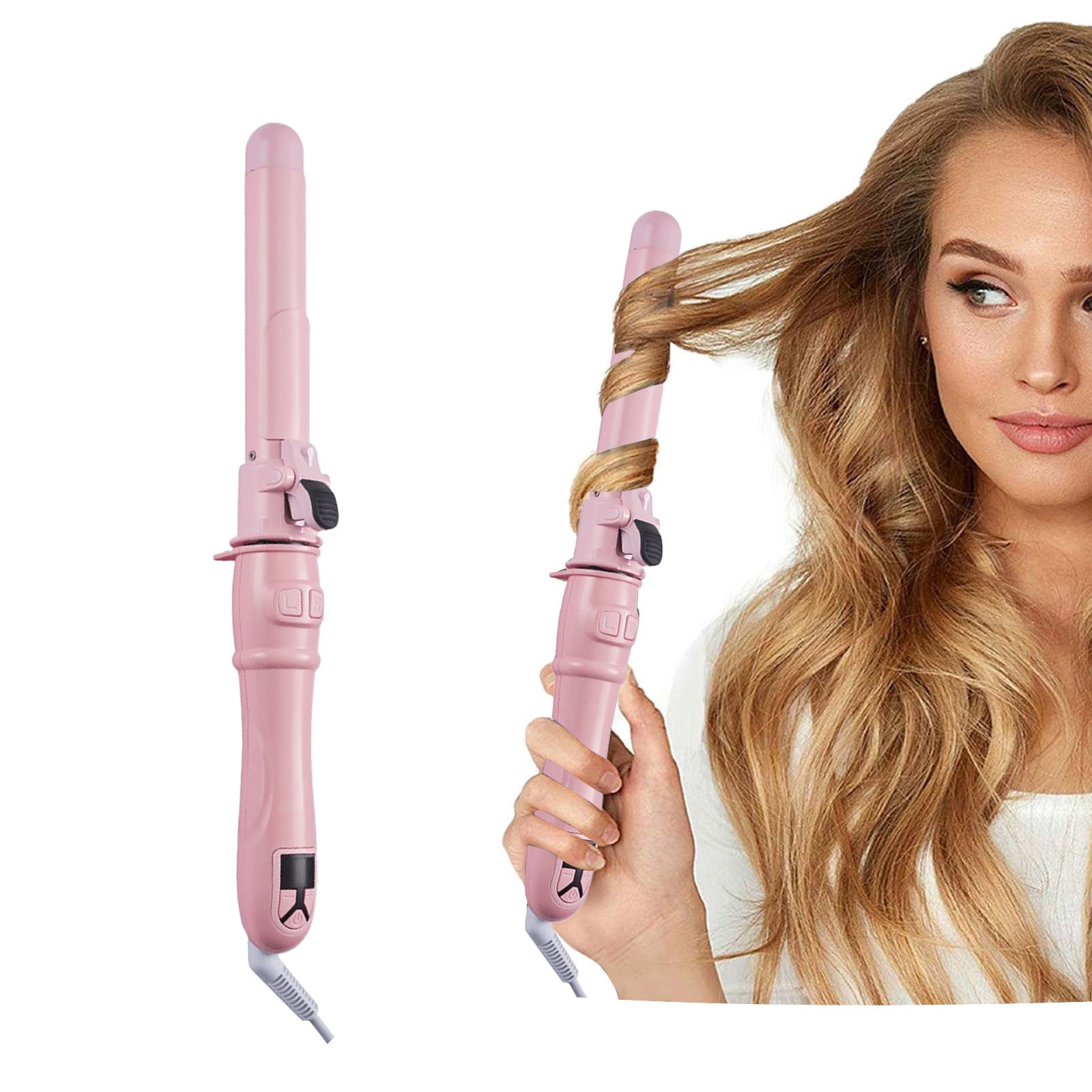 Bagmrteho Rotating Curling Ir On Automatic Curling Ir On Not To Hurt The Hair Big Curling Hairdresser Fast Heating Hair Styling Features: Twisting Hair compatible with Machine Mens Hair Care for Long