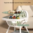 thumbnail image 3 of Mesa de Comedor Plegable Multifuncional para bebé Silla Alta para bebé Silla de Comedor Portátil para bebé con Bandeja Doble y Ruedas Silenciosas ANGGREK  Otros, 3 of 8