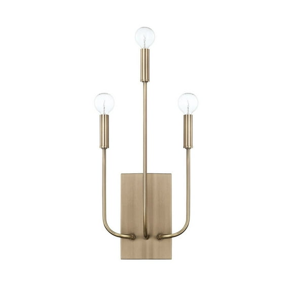 3 Light Wall Sconce In Transitional Style 9 High By 20 Wide-Aged Brass Finish Capital Lighting 621931Ad