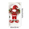 thumbnail image 3 of Euaioeiu Christmas Door Curtain with Santa Claus Design, Holiday Party Decoration, 70.86x35.43 Inches, Red and White Fabric Door Hanging for Home Christmas Decor, 3 of 6