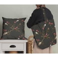 thumbnail image 5 of Soimoi Gray Poly Georgette Fabric Floral & Franklin Gull Bird Decor Fabric Printed Yard 42 Inch Wide, 5 of 5