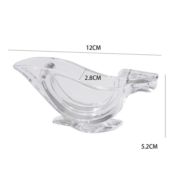 Exprimidor de mano en forma de pájaro, exprimidor de naranja acrílico transparente para cocina casera Sywqhk Libre de BPA