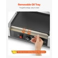 thumbnail image 4 of VEVOR Commercial Panini Grill, 1800W Electric Sandwich Panini Maker, Stainless Steel Sandwichs Press Grill with Handle and Temp Control, 13.5x9.3 in Full Flat Enamel Plate, 4 of 9