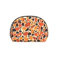 thumbnail image 7 of Portable Bags Clutch Pouch Zipper Smooth Built-In Compartment For Travel Vacation Business Camping Leopard Skin Print Style Orangered_3, 7 of 7