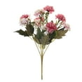 thumbnail image 2 of PULLIMORE 10 Heads Artificial Hydrangea Flowers Bouquet Silk Flower with Stems for Home Bridal Wedding Party Festival Decor (Pink), 2 of 10